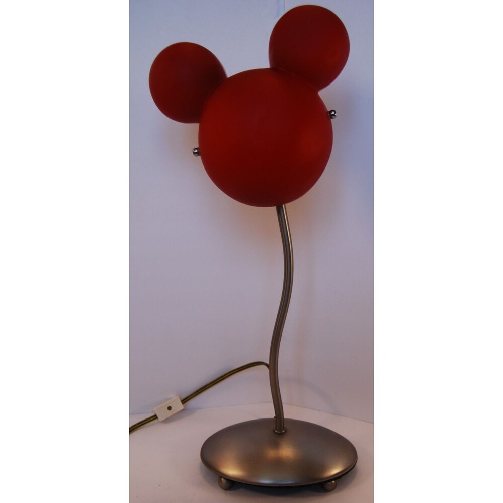 Vintage Walt Disney Mickey Mouse Red Balloon Lamp 2000 18" Tall